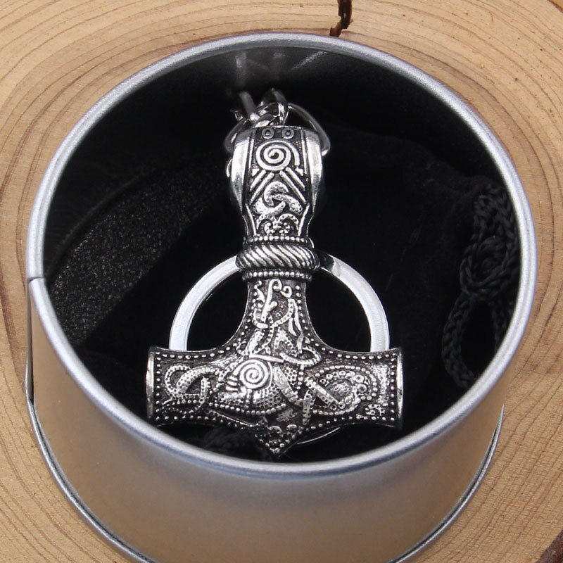 dropshipping 1pcs thor's hammer mjolnir pendant Keychain viking scandinavian norse viking Keychain Men gift