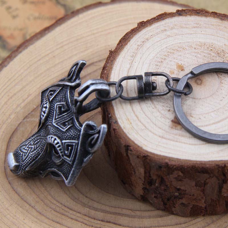 Yage 4Colors 1pcs Talisman Norse Viking Sword Amulet Keychain Pendant Antique Silver Antique Bronze Antique Black Antique Copper